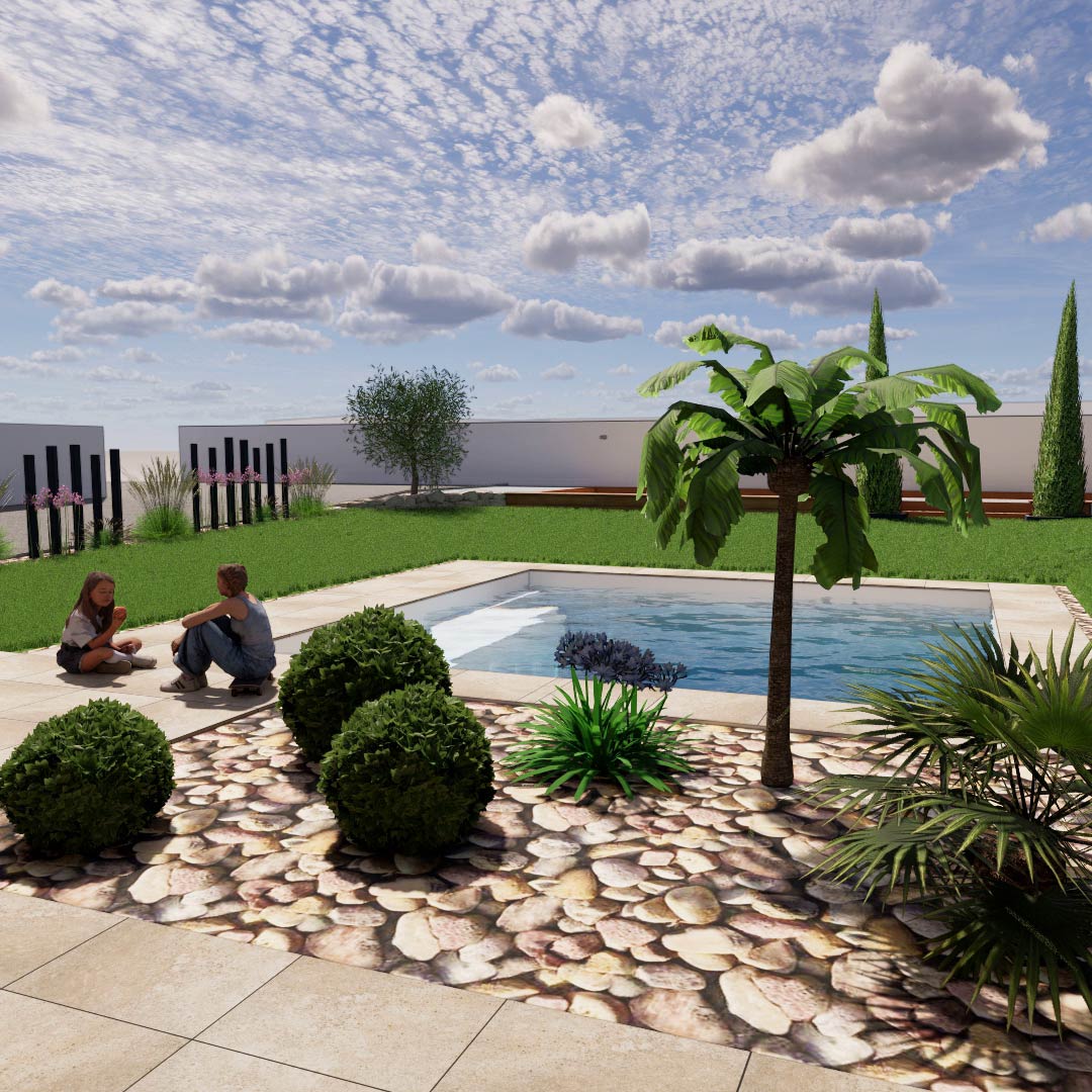Implantation d’une piscine carrée