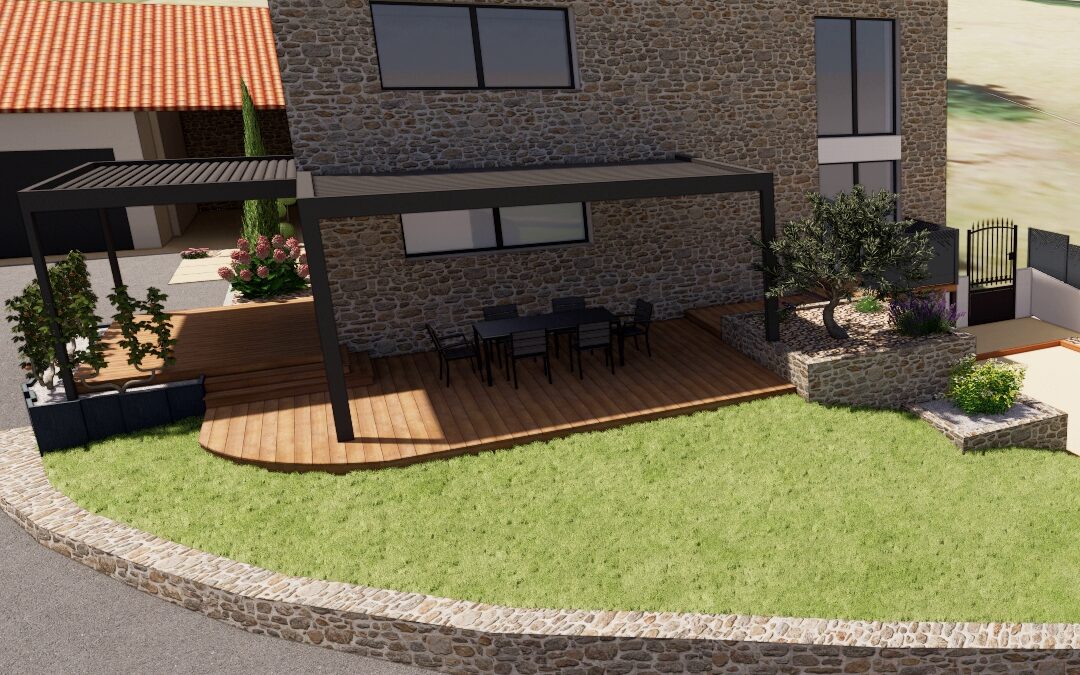 Aménagement de l’extérieur d’une maison en réhabilitation
